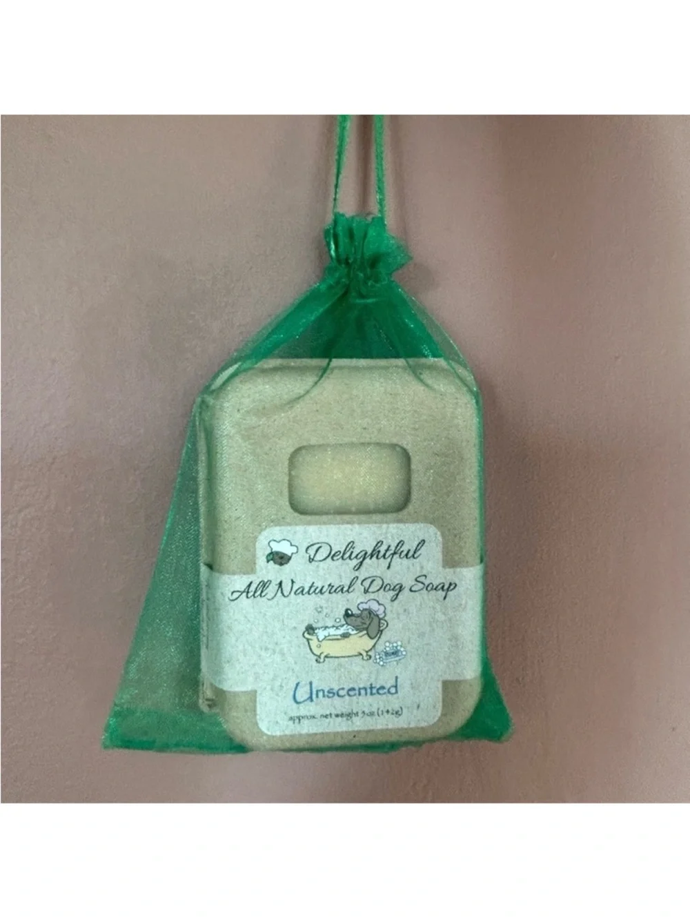 Delightful Unscented Natural Dog Soap Bar - Cream